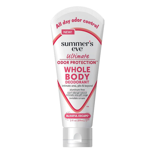 Summer's Eve Blissful Escape Whole Body Deodorant for Women, Aluminum-Free Ultimate Odor Control Cream, 3 Oz Beauty and Personal Care Summer's Eve