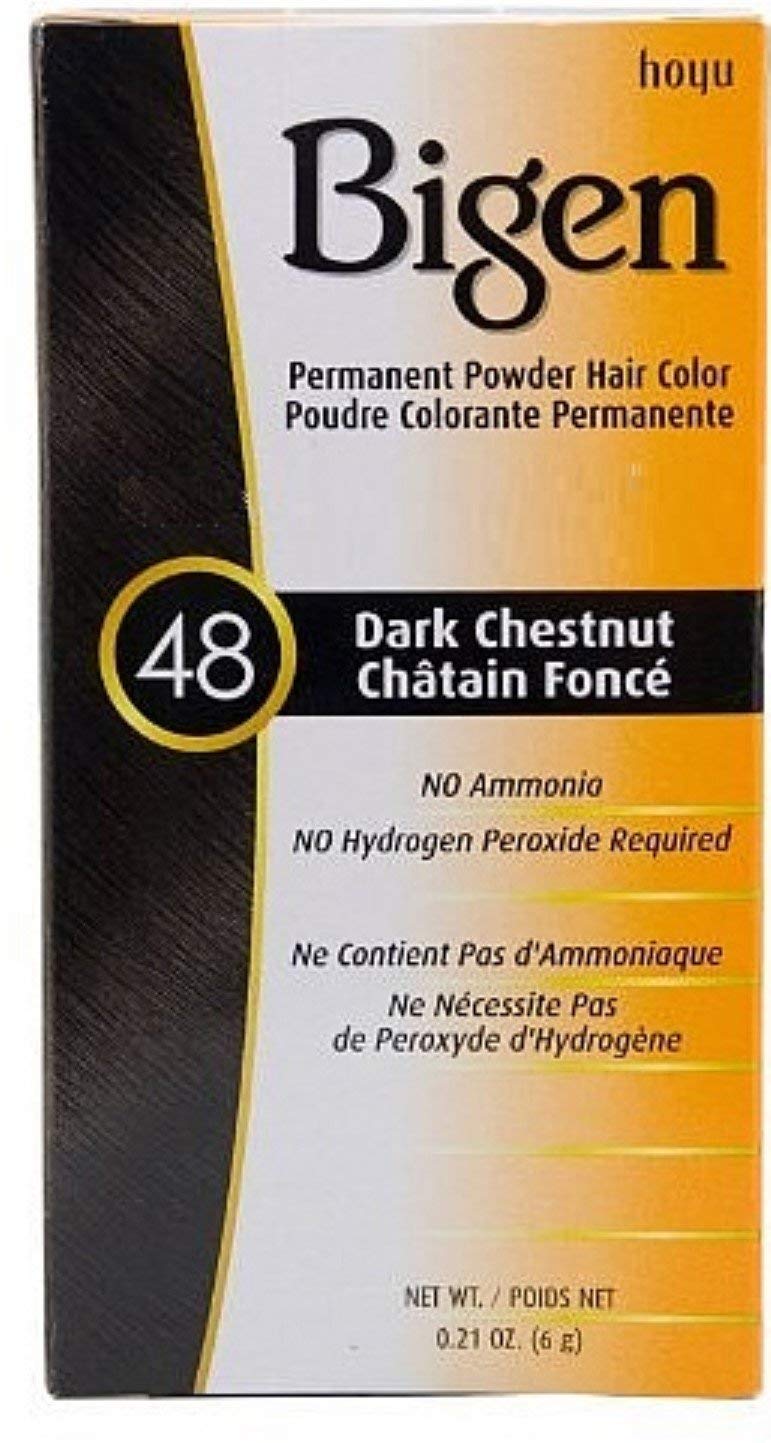 Bigen Permanent Powder Hair Color 48 Dark Chestnut 1 ea (Pack of 8) Beauty & Personal Care Bigen