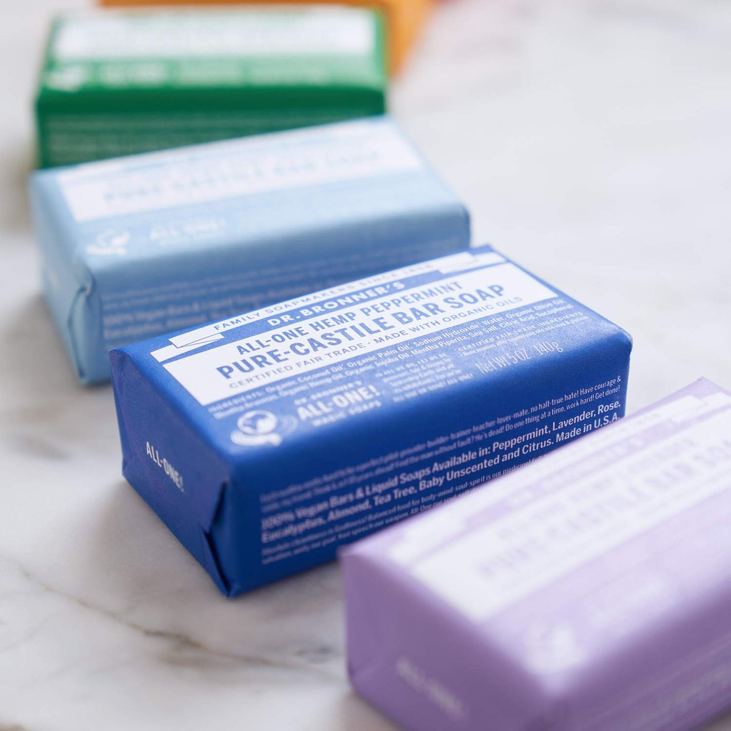 Dr. Bronner's - Pure-Castile Bar Soap (Peppermint, 5 ounce, 3-Pack) - Made with Organic Oils, For Face, Body and Hair, Gentle and Moisturizing Beauty & Personal Care Dr. Bronner's