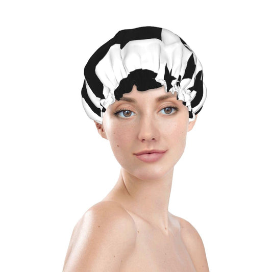Brittany French Flag Prints Shower Cap Double Layer Lined Waterproof Bathing Shower Hat Beauty and Personal Care Hayyett
