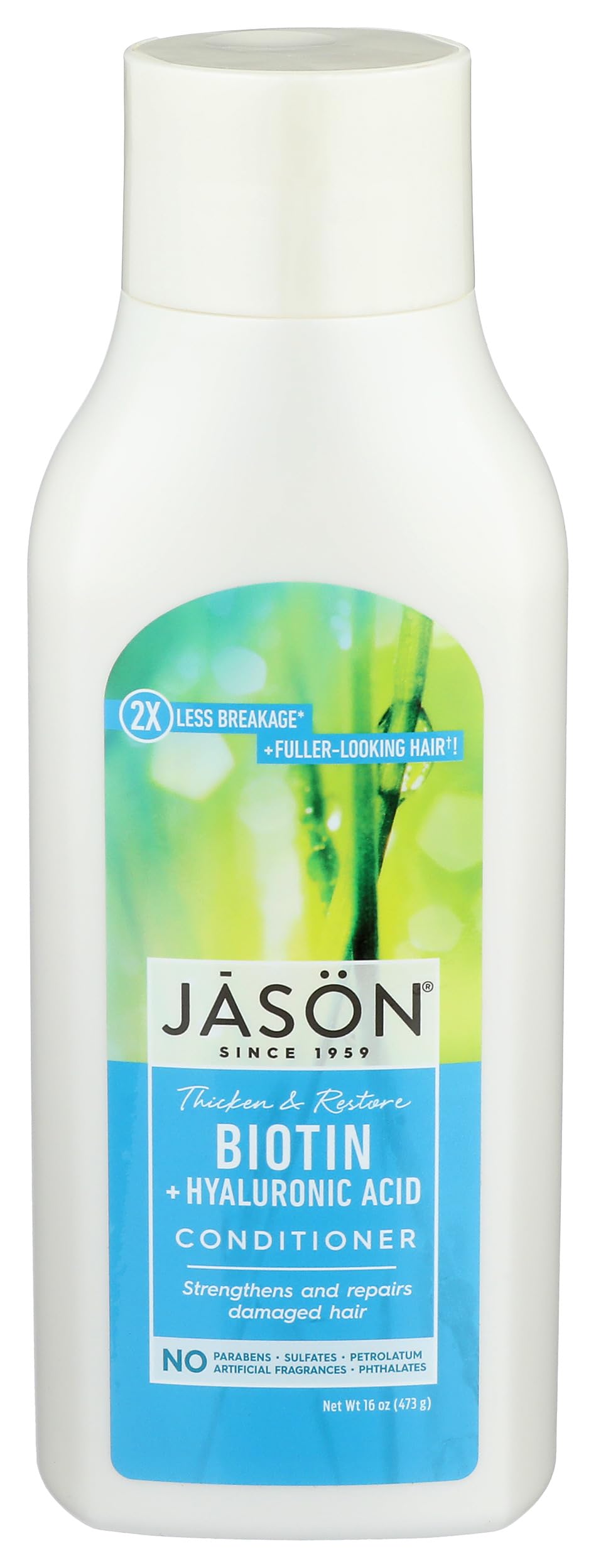 Jason Conditioner, Thicken & Restore Biotin and Hyaluronic Acid, 16 Oz