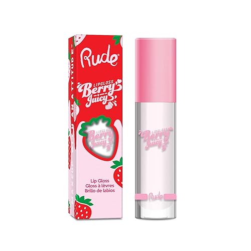 Berry Juicy Lip Gloss - Pure by Rude Cosmetics for Women - 0.14 oz Lip Gloss Beauty & Personal Care RUDE