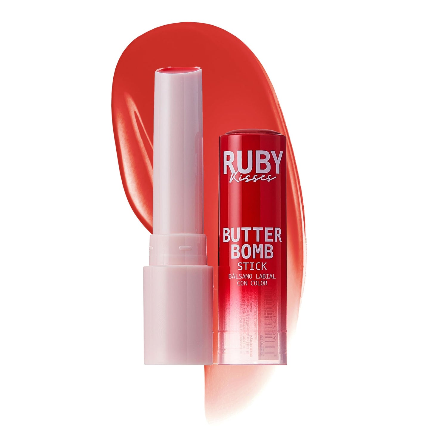 Ruby Kisses Butter Bomb Lip Balm, High Shine Tinted Lip Gloss, Ultra Hydrating Melting Lipstick With Shea Butter for Plumped Look, Lightweight Beauty and Personal Care Ruby Kisses