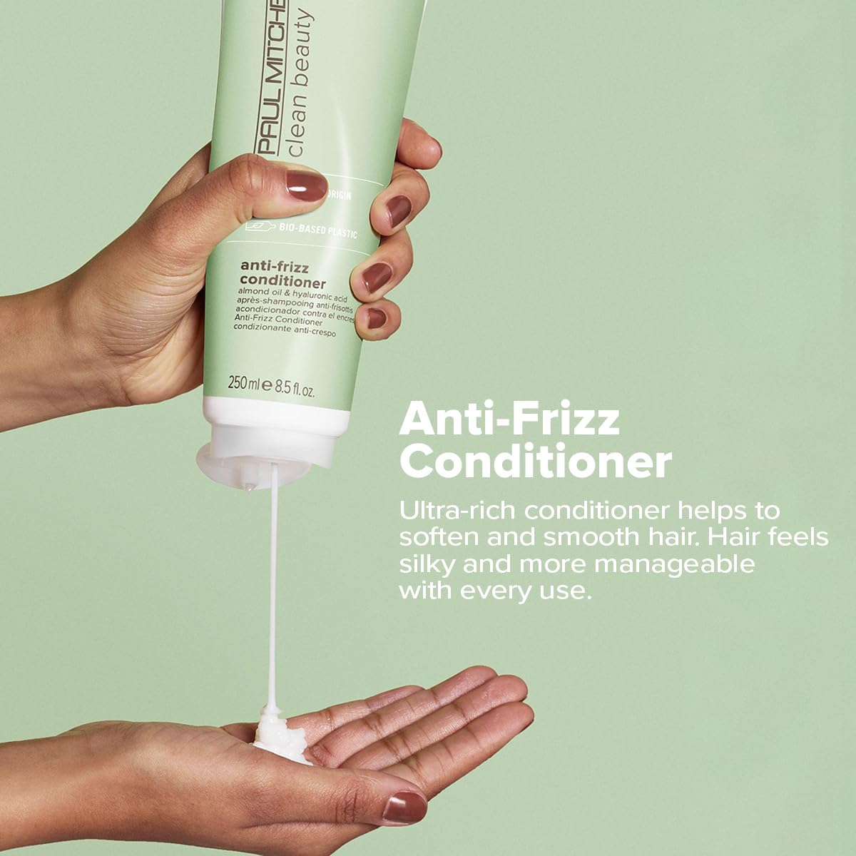 Paul Mitchell Clean Beauty Anti-Frizz Conditioner, Ultra-Rich Formula, Improves Elasticity, For Textured, Frizz-Prone Hair, 33.8 fl oz Beauty & Personal Care Paul Mitchell