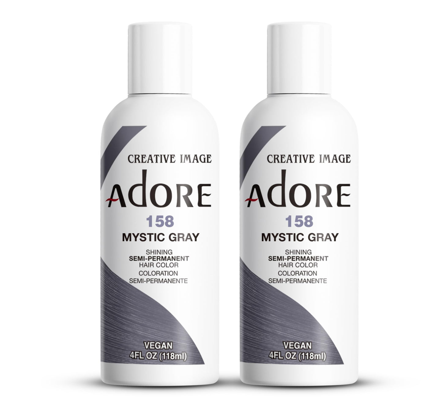 Adore Semi Permanent Hair Color (158 Mystic Grey) (2 Pack) | Vegan & Cruelty-Free Grey Hair Dye | No Ammonia, No Peroxide, No Alcohol | 4 Fl Oz Beauty & Personal Care Adore