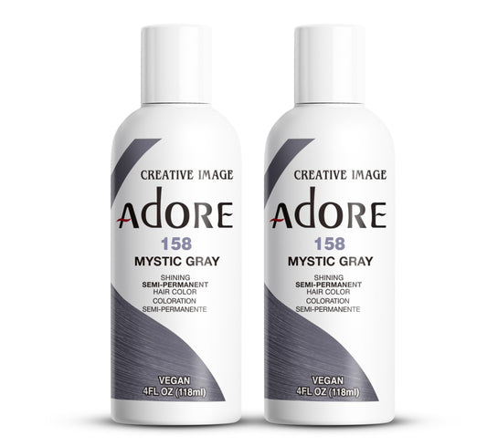 Adore Semi Permanent Hair Color (158 Mystic Grey) (2 Pack) | Vegan & Cruelty-Free Grey Hair Dye | No Ammonia, No Peroxide, No Alcohol | 4 Fl Oz Beauty & Personal Care Adore