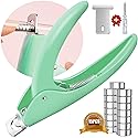 Green Adjustable Nail Clippers with Magnets Sizers for Acrylic Nails, Artificial Fake Nail False Nail Tip Cutter Trimmer Manicure Pedicure Sharp Blade Beauty & Personal Care GA&EN