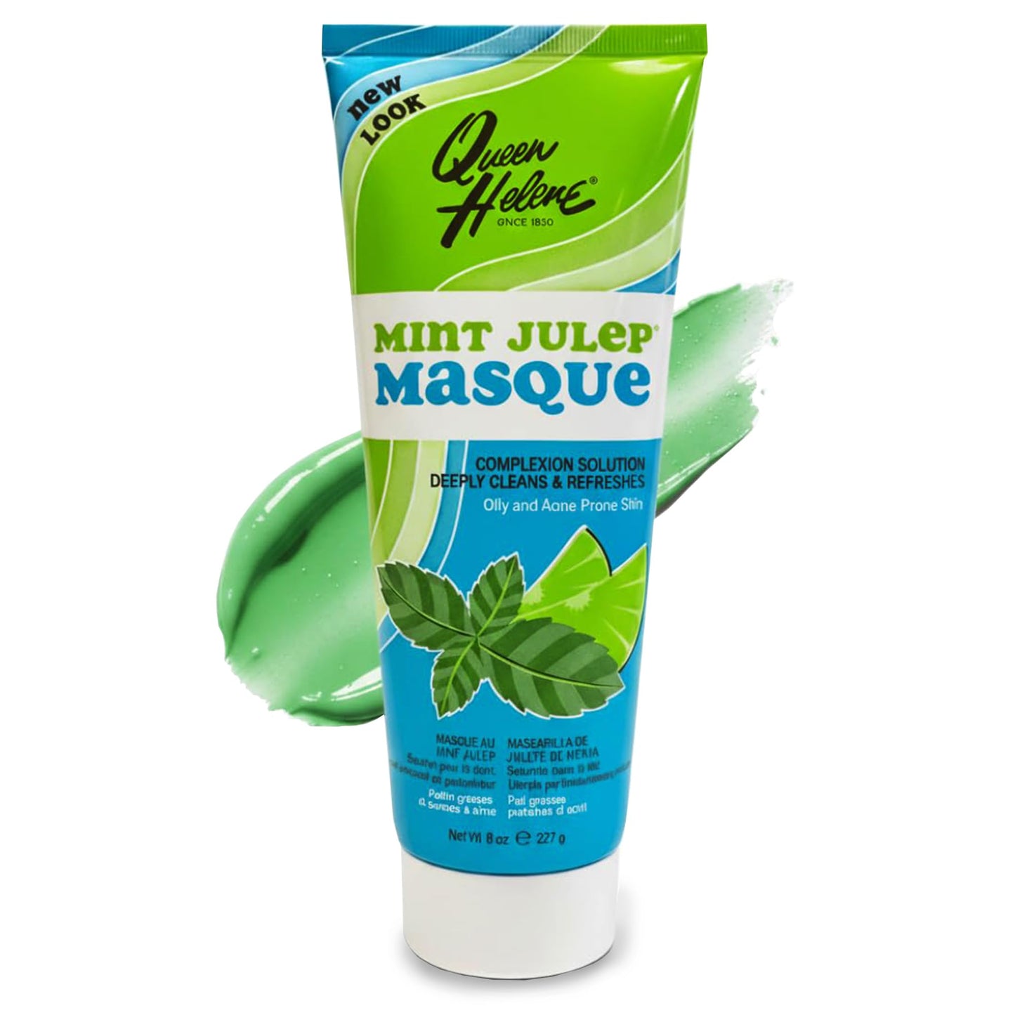 Queen Helene Mint Julep Masque 8 oz - Deep Cleansing Clay Face Mask for Oily & Acne-Prone Skin | Purifies Pores & Soothes with Refreshing Mint | Beauty & Personal Care Queen Helene