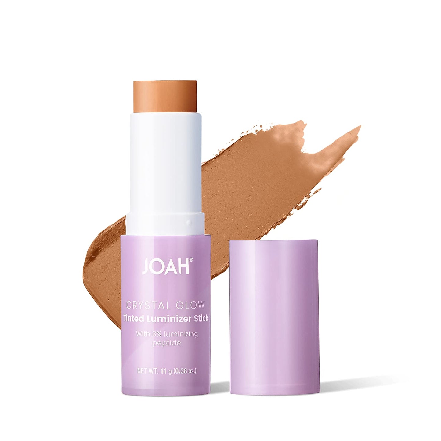 JOAH Crystal Glow Tinted Luminizer Stick, Multitasking Korean Makeup Highlighter and Bronzer Stick, Customizable Formula for a Natural Glow, Peptide Beauty & Personal Care JOAH