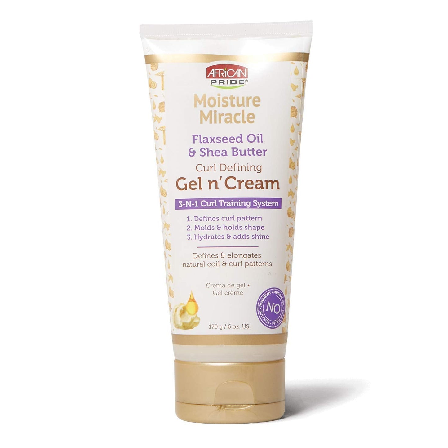 African Pride Moisture Miracle Gel n' Cream - 3-In-1 Curl Training System, Defines Curls, Holds Shape, Hydrates, Adds Shine, Contains Flaxseed Oil Beauty & Personal Care African Pride