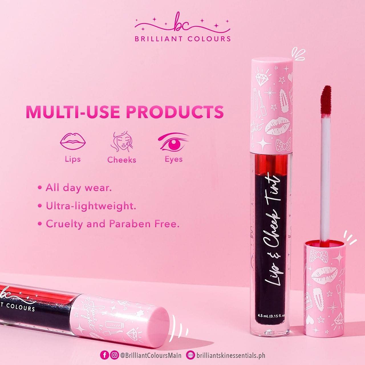 Brilliant Colours by Brilliant Skin Lip & Cheek Tint - CEO Beauty & Personal Care Brilliant Colours