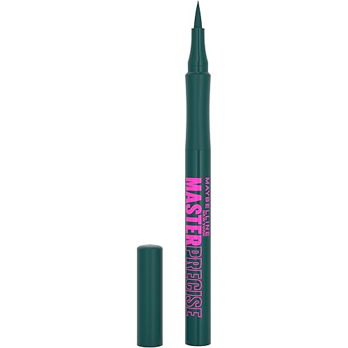MAYBELLINE Master Precise All Day Liquid Eyeliner, Waterproof Eyeliner Makeup for up to 30HR Wear, Emerald Green, 1 Count Beauty & Personal Care MAYBELLINE
