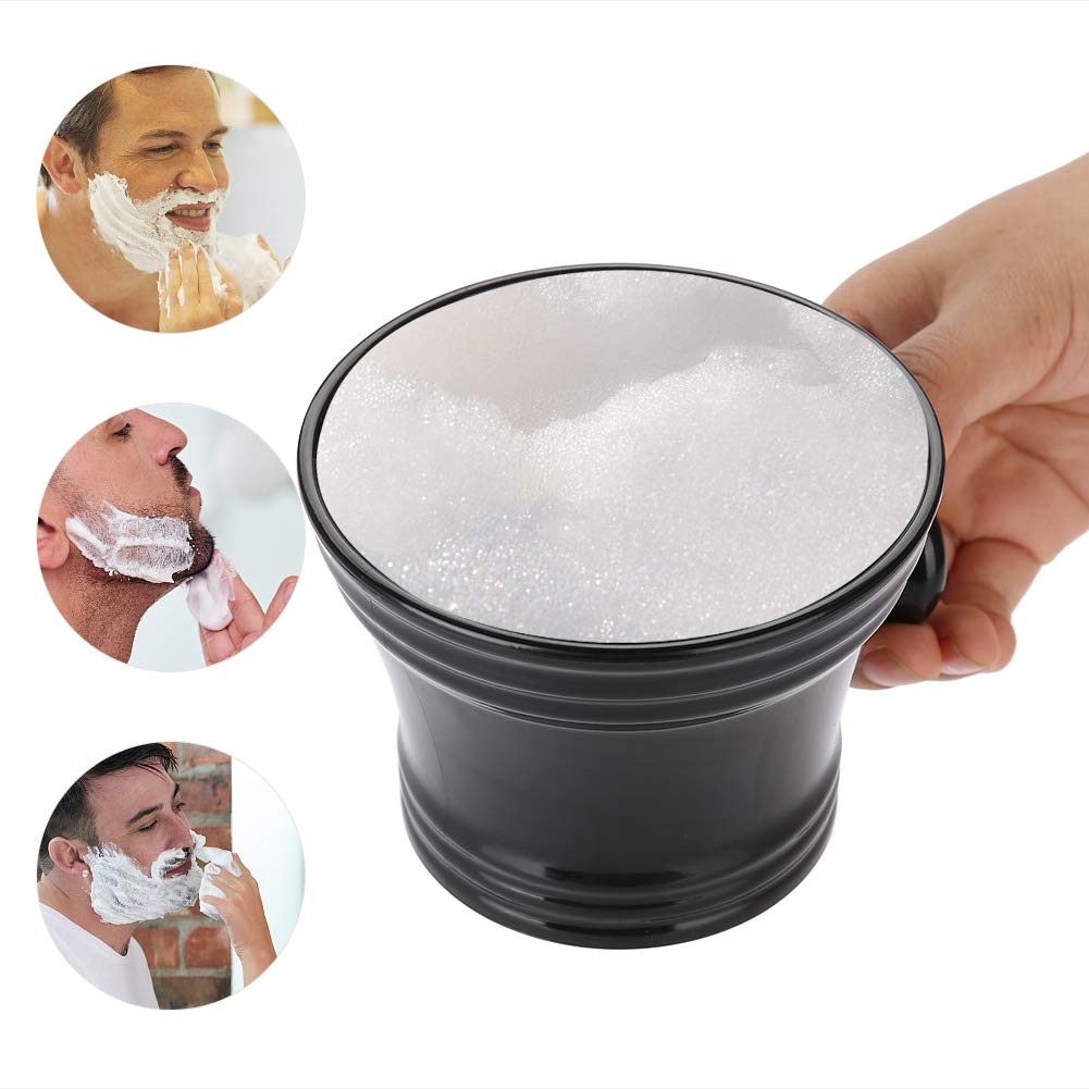 HURRISE Shaving Soap Bowl, Shave Mug For Shave Cream Foam Shaving Cream, Plastic Shaving Soap Bowls for With Handle(Black) Beauty and Personal Care HURRISE