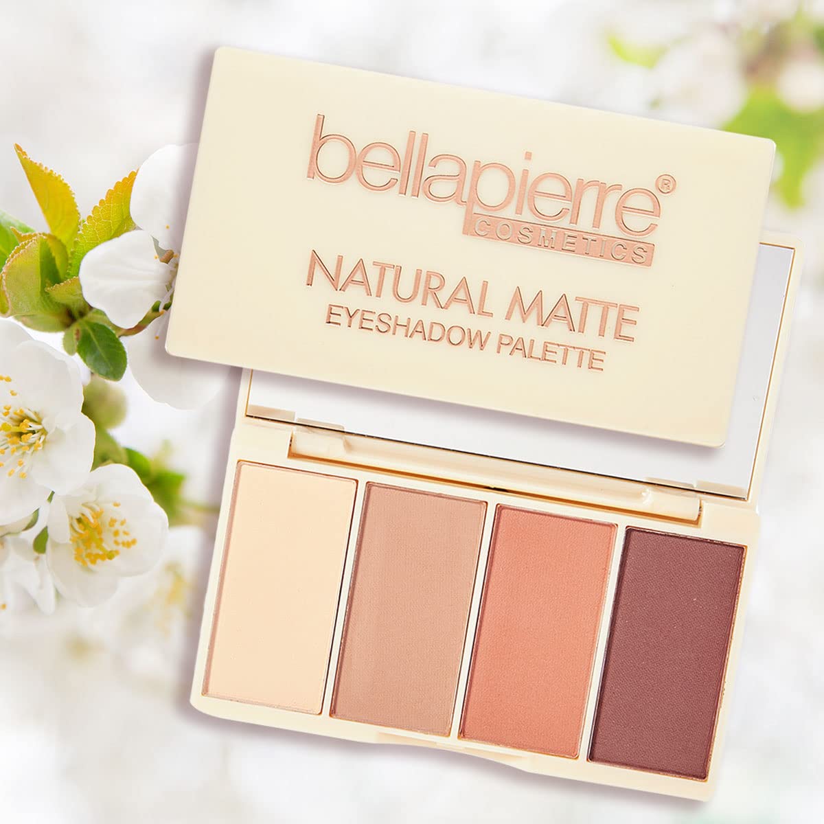 Bellapierre Natural Matte Eyeshadow Makeup Palette | Highly Pigmented, Long Lasting and Blendable | 4 Matte Shades | Hypoallergenic and Paraben-Free | Beauty & Personal Care bellapierre