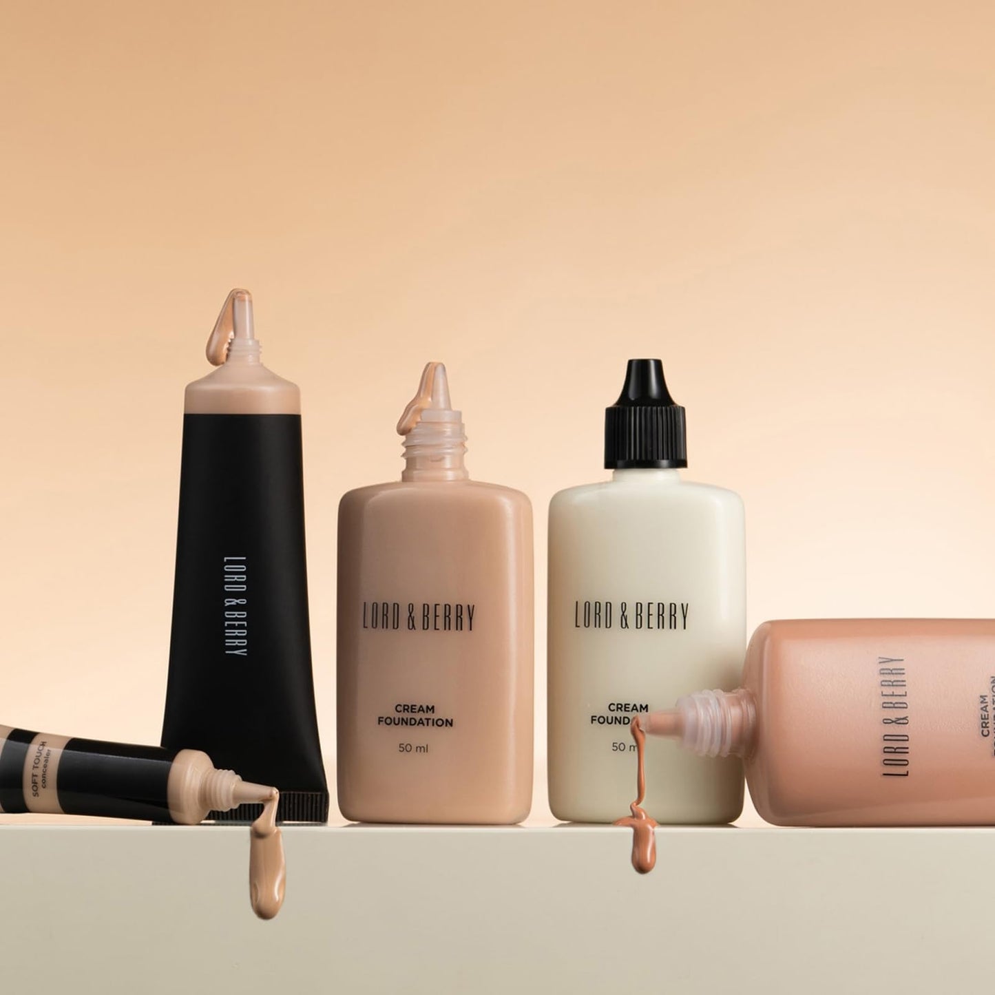 Lord and Berry Cream Foundation Fluid - Non-Greasy Foundation Makeup - Face Makeup with Hyaluronic Acid - Easy to Blend - 8610 White - 1.7 oz Beauty & Personal Care Lord & Berry