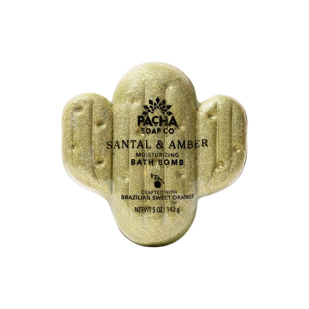 Pacha SOAP Bath Bomb 3 Pack, Nourishing, Moisturizing, Santal & Amber, Clean Ingredients & Handcrafted in The USA, 5 oz Each Beauty & Personal Care Pacha Soap Co