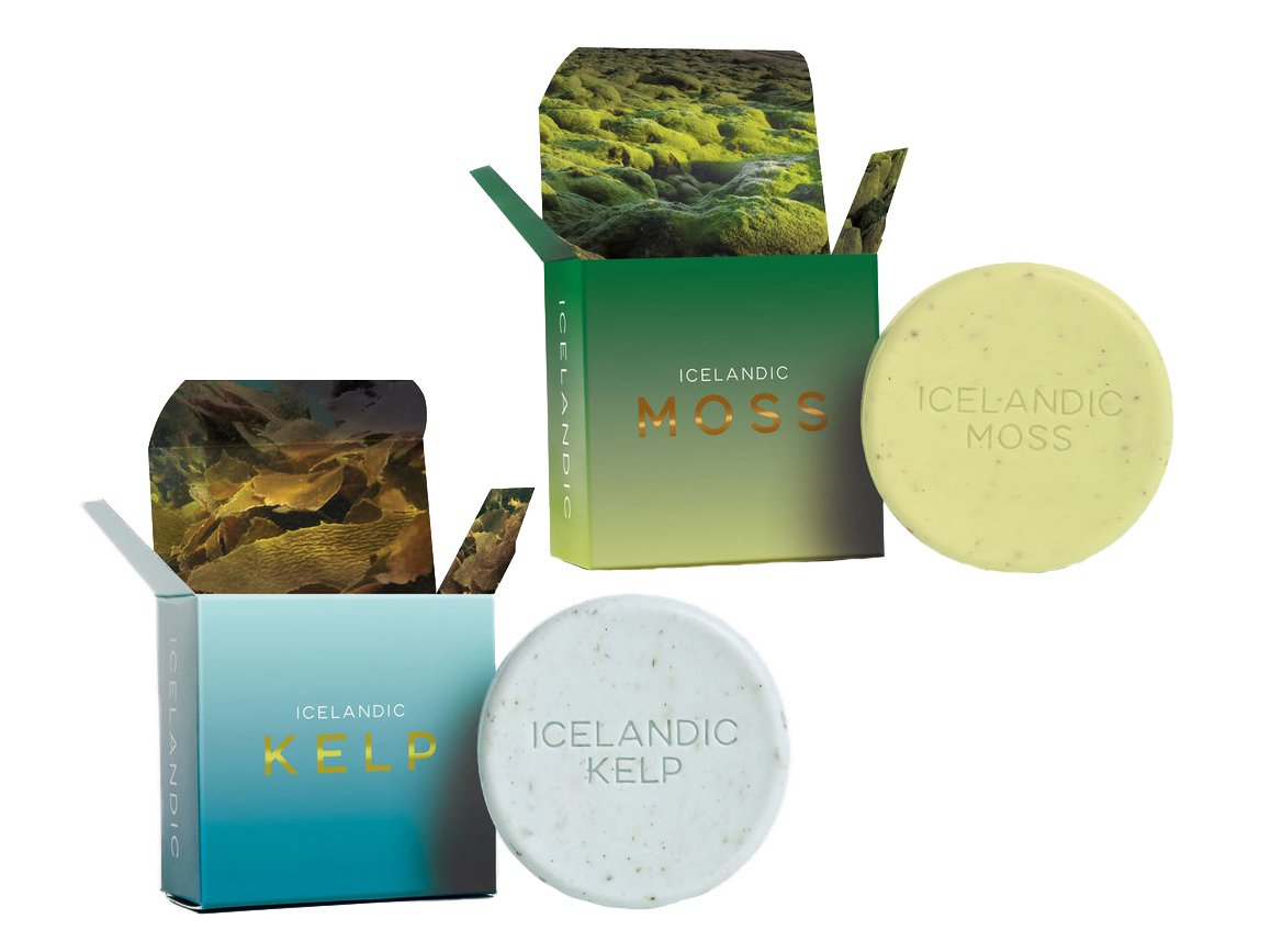 Exfoliating Bars of Soap From Natural Ingredients, Assorted Scents - Icelandic Kelp and Moss, Set of 2, 4.3 Ounce Each Beauty & Personal Care Kalastyle