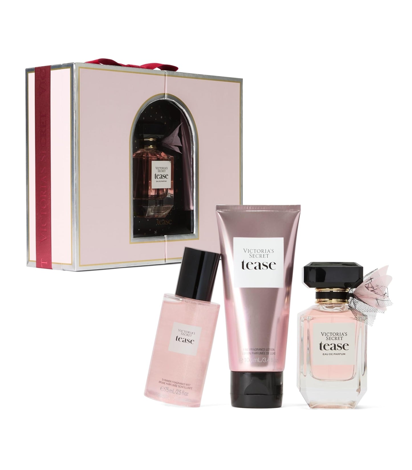 Victoria's Secret Tease 3 Piece Luxe Fragrance Gift Set: 1.7 oz. Eau de Parfum, Travel Lotion & Shimmer Mist Beauty & Personal Care Victoria's Secret