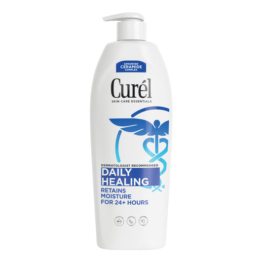 Curel Daily Healing Body Lotion for Dry Skin, Dermatologist Recommended Hydrating Body Lotion with Advanced Ceramides Complex, 20 Oz Beauty & Personal Care Curel