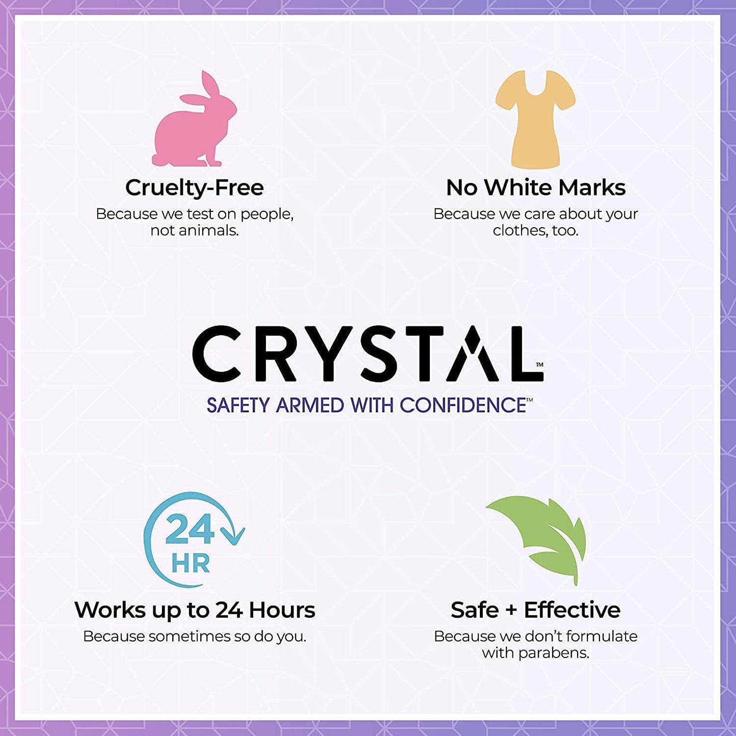 Crystal Mineral Deodorant Roll-On, Lavender & White Tea 2.25 oz (Pack of 4) Beauty and Personal Care Crystal Essence