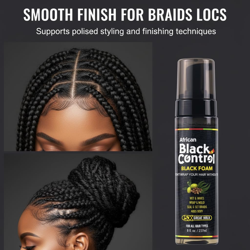 African Black Control Black Foam - 8 fl oz (Pack of 2) Beauty & Personal Care African Black Control