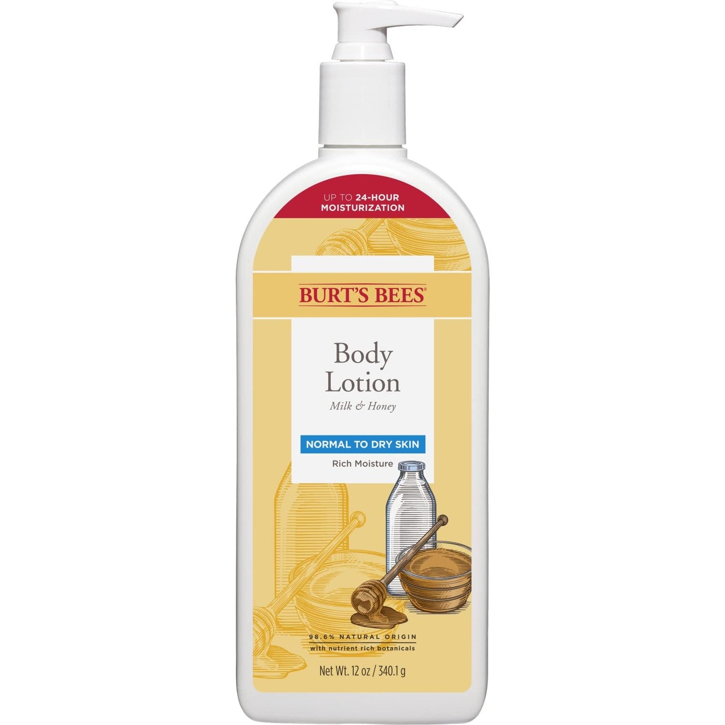 Burt's Bees Body Lotion for Normal to Dry Skin with Milk & Honey, 12 Oz (Package May Vary) Beauty & Personal Care Burt's Bees
