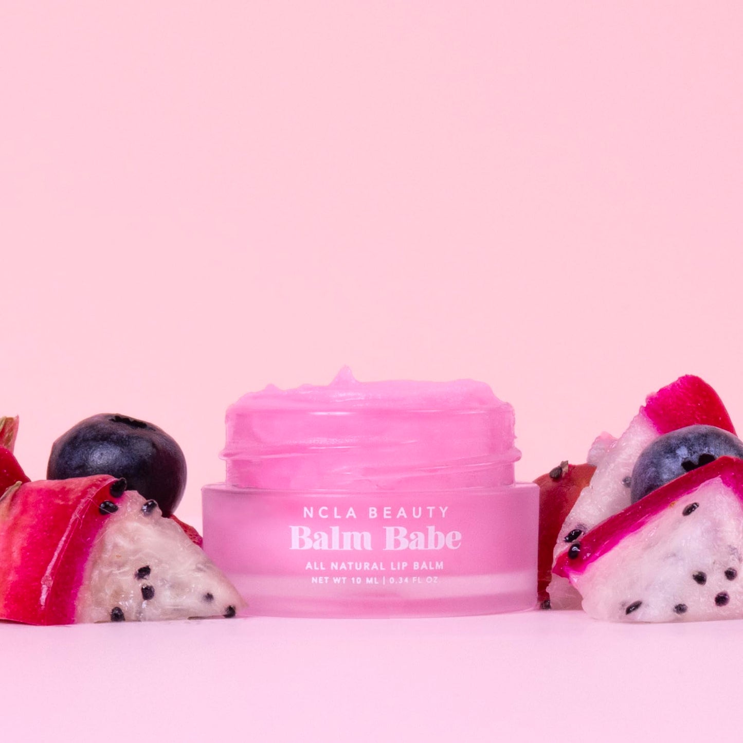 NCLA Beauty Balm Babe All Natural Lip Balm - Moisturizes Lips with Natural Oils - Infused with Vitamin C and E - Dragon Fruit Acai Berry - 0.34 oz Beauty and Personal Care NCLA BEAUTY