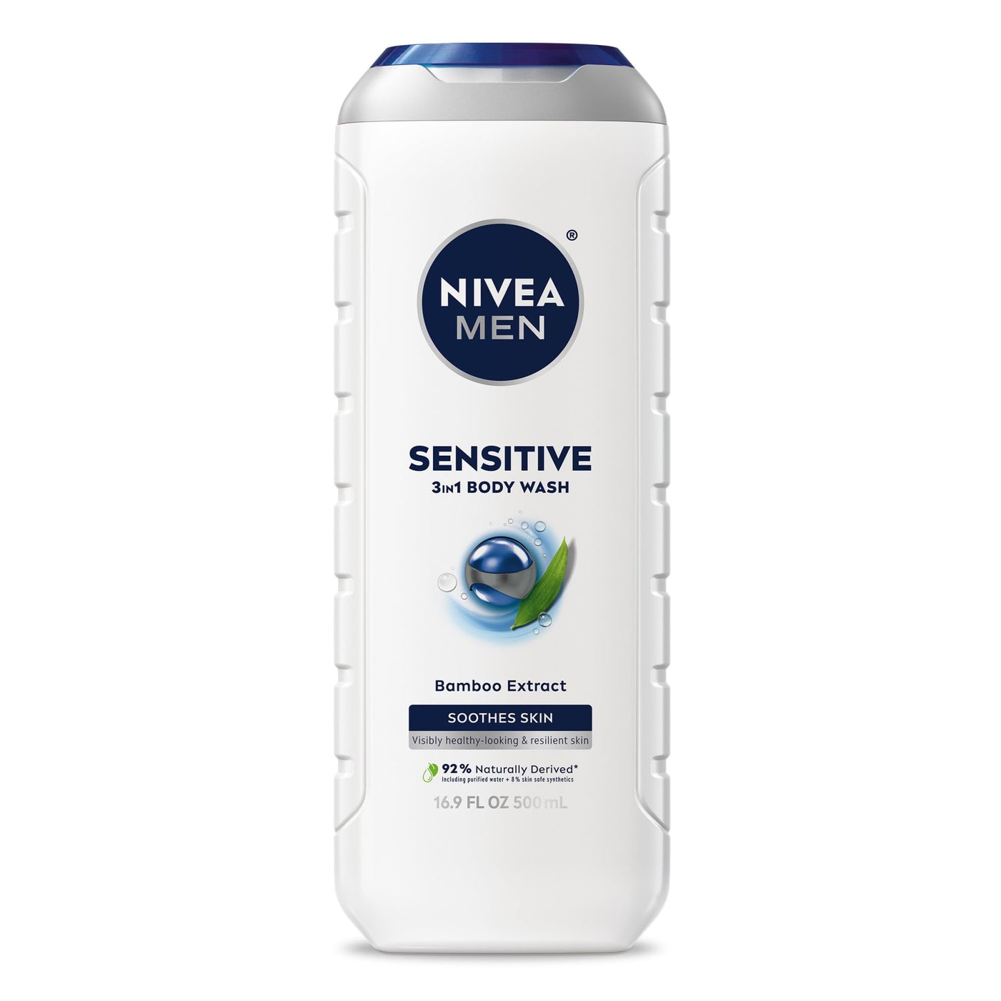NIVEA MEN Sensitive Body Wash with Bamboo Extract, Moisturizing Body Wash for Sensitive Skin, Soap Free Shower Gel for Men with No Drying Alcohol Beauty & Personal Care NIVEA