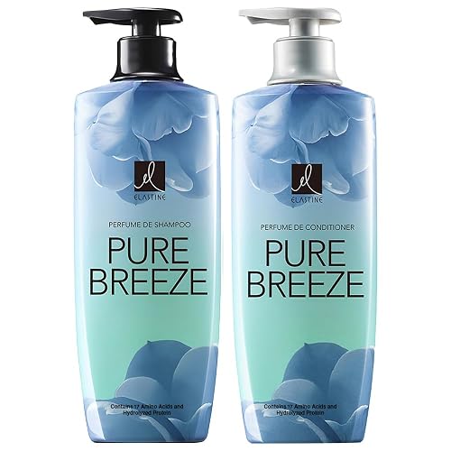 Elastine Perfumed Pure Breeze Shampoo & Conditioner Set 600ml x 2 K-Beauty Hair Treatment Silky Hair Care for Women and Men Beauty & Personal Care It'saKthing