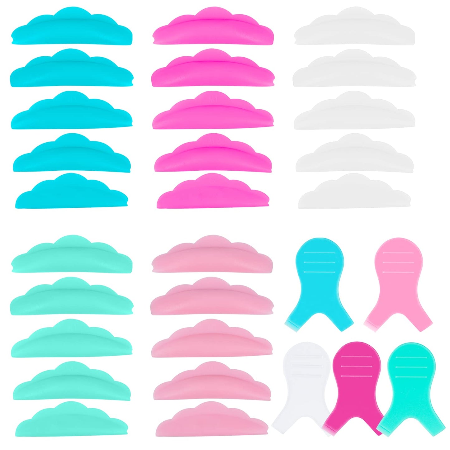 60 Pcs Silicone Eyelash Perming Curler Lash Lift Rods Set 5 Size Reusable Eyelash Lift Pads and Y Shape Eyelash Brush Lash Lift Pads Brush Grafting Beauty & Personal Care DAGUANZHI