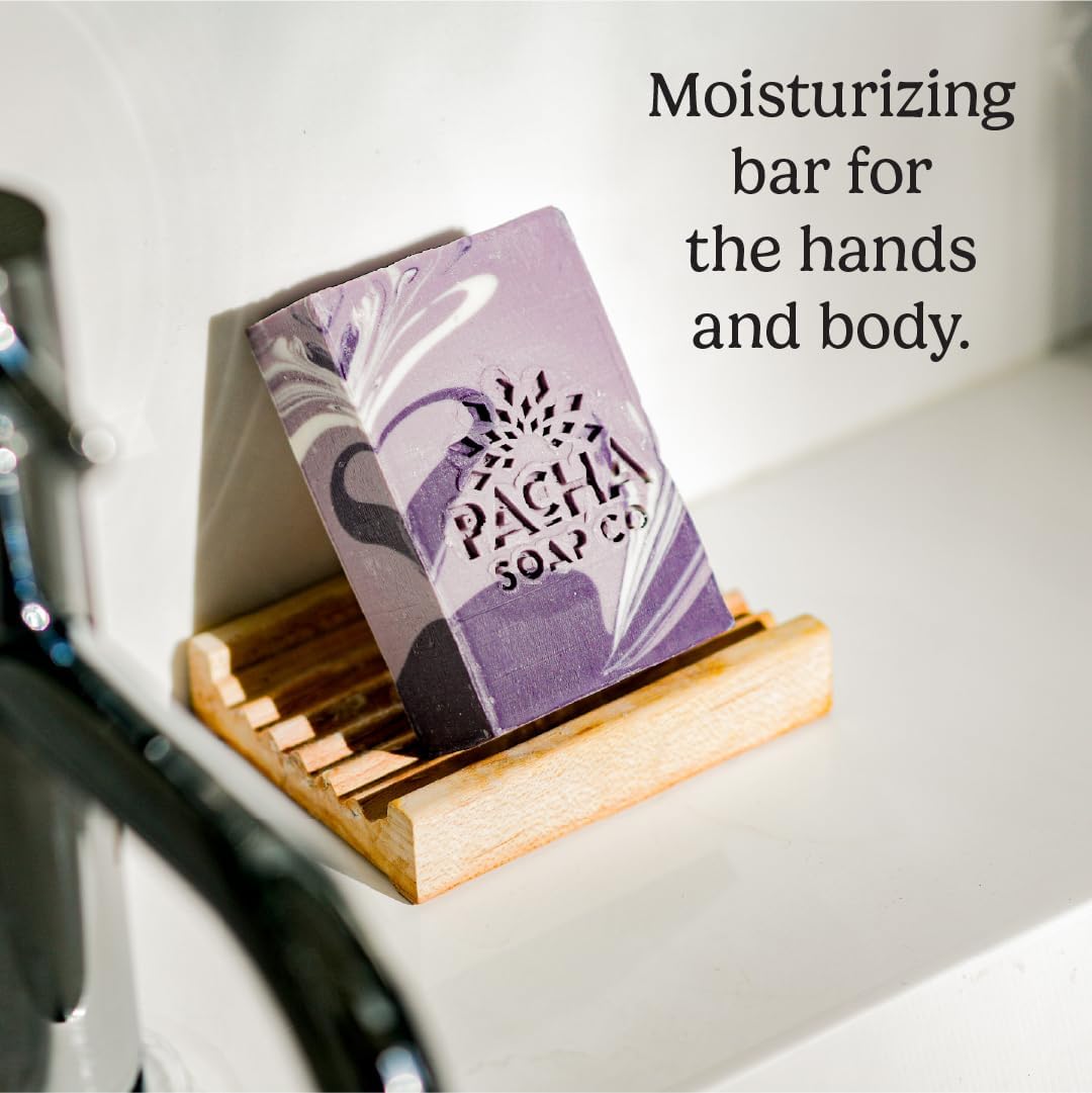 Pacha Soap Co. Bar Soap - French Lavender Scent, Handcrafted Bar Soap with Clean Essential Oils, Moisturizing, Calming Scented Soap for Face, Hands Beauty & Personal Care Pacha Soap Co