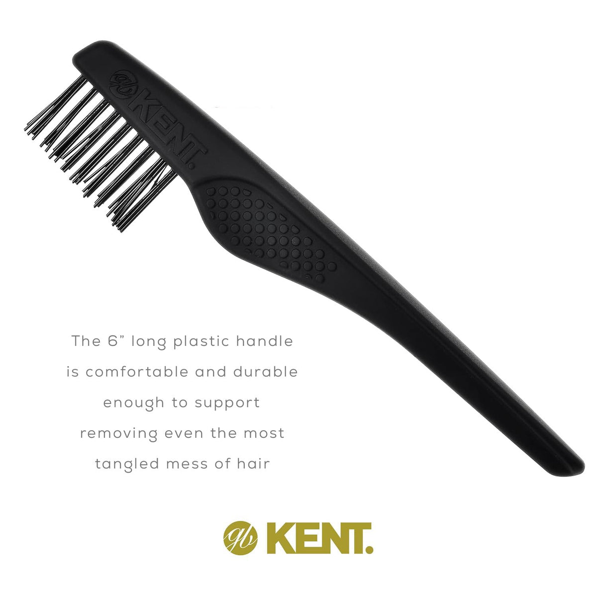 Kent LPC2 Hair Brush Cleaning Tool and Hairbrush Cleaner Rake for Hair Removal, and Brush Rake for Removing Hairs and Dandruff from Brushes, Combs and