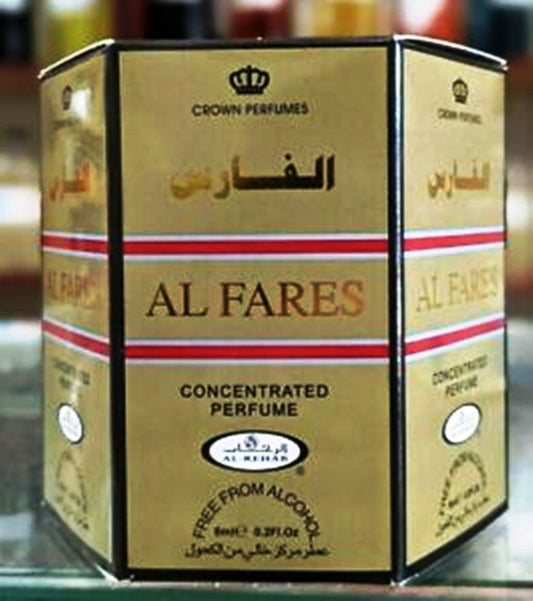 Al Fares - 6ml (.2oz) Roll-on Perfume Oil by Al-Rehab (Crown Perfumes) (Box of 6) Beauty & Personal Care Al-Rehab
