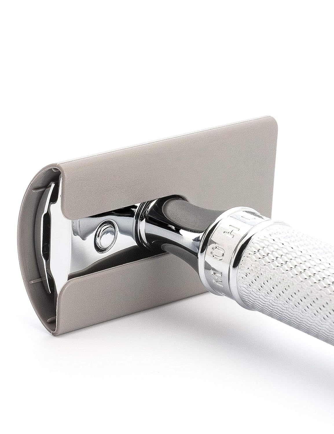 MÜHLE R 89 Shaving Set 5 Pieces - Safety Razor with Closed Comb Chrome-Plated Metal Blade, Cream, Cloth - Silver Beauty and Personal Care MÜHLE