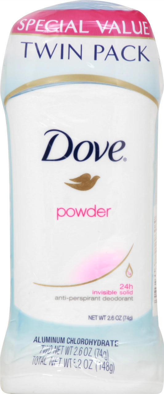Dove Anti-Perspirant Deodorant Invisible Solid, Powder, Twin Pack 5.20 oz (Pack of 2) Beauty and Personal Care Dove