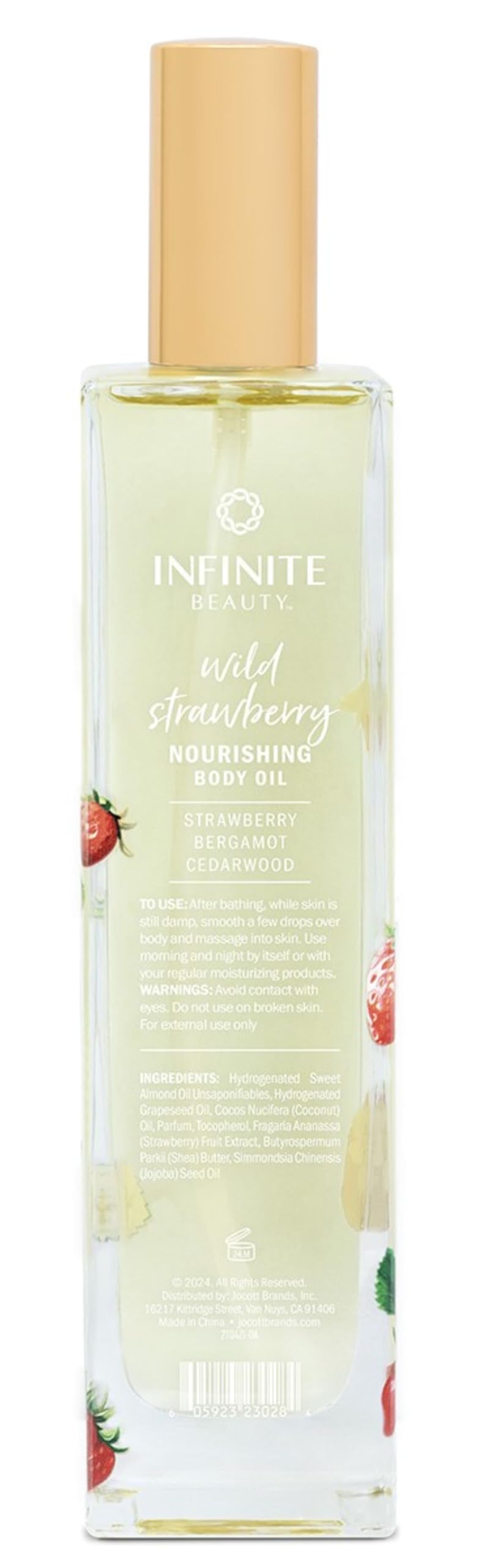 Infinite Beauty Nourishing Body Oil - Wild Strawberry | Hydrating, Softening, and Nourishing Skin Care for All-Over Body Use | 5 Fl Oz Beauty & Personal Care Infinite Beauty