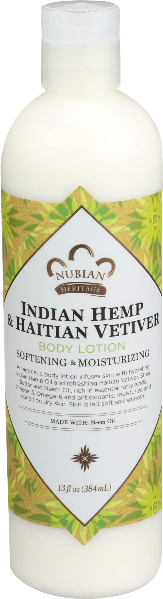 Body Lotion, Indian Hemp & Haitian Vetiver - 13oz Beauty & Personal Care Nubian Heritage