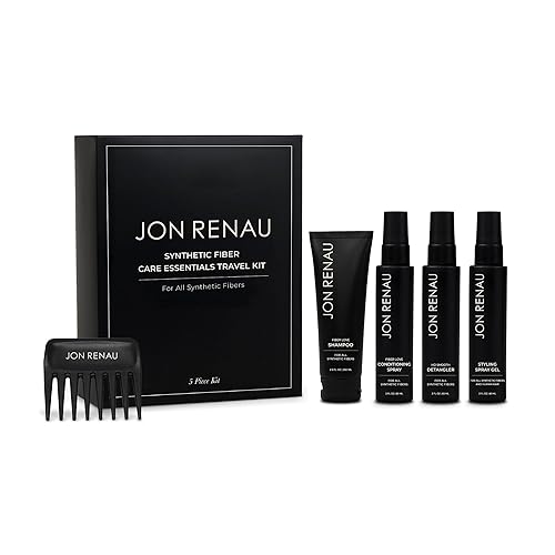 Jon Renau Synthetic Wig Care Travel Kit, 5-Piece Set - Wig Shampoo and Conditioner, Detangler Spray, Styling Gel, Wide Tooth Comb, Travel Sized Beauty & Personal Care Jon Renau