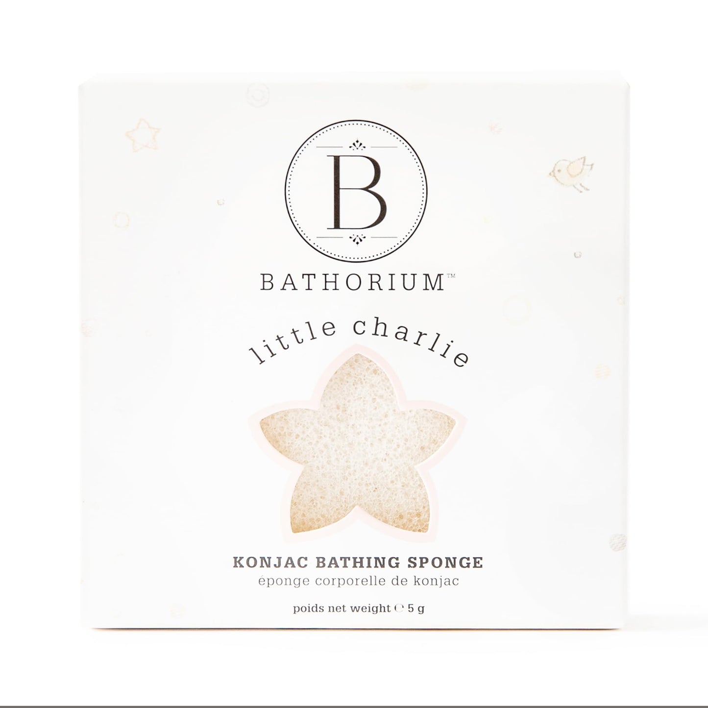 Bathorium Little Charlie Konjac Body Sponge, Gentle & Cleansing Sponge for Babies, Sensitive Skin, 100% Pure Konjac, Ideal for Daily Use, 1 Each Beauty and Personal Care Bathorium