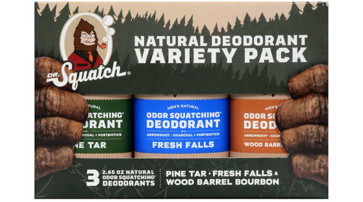 Dr. Squatch Men's Natural Deordorant Variety Pack, 2.65 oz (3 pack) Beauty and Personal Care Dr. Squatch