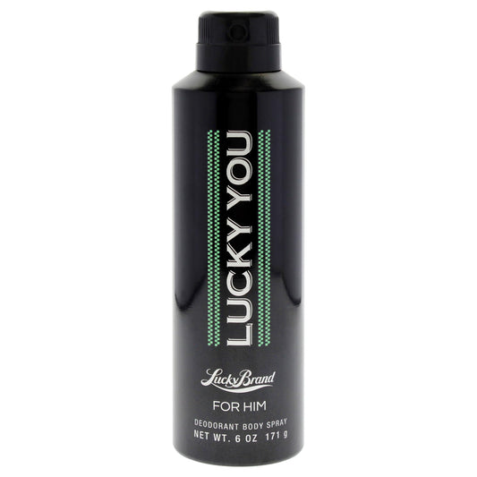 Lucky You Deodorant Body Spray for Men 6 Oz Beauty & Personal Care Lucky Brand