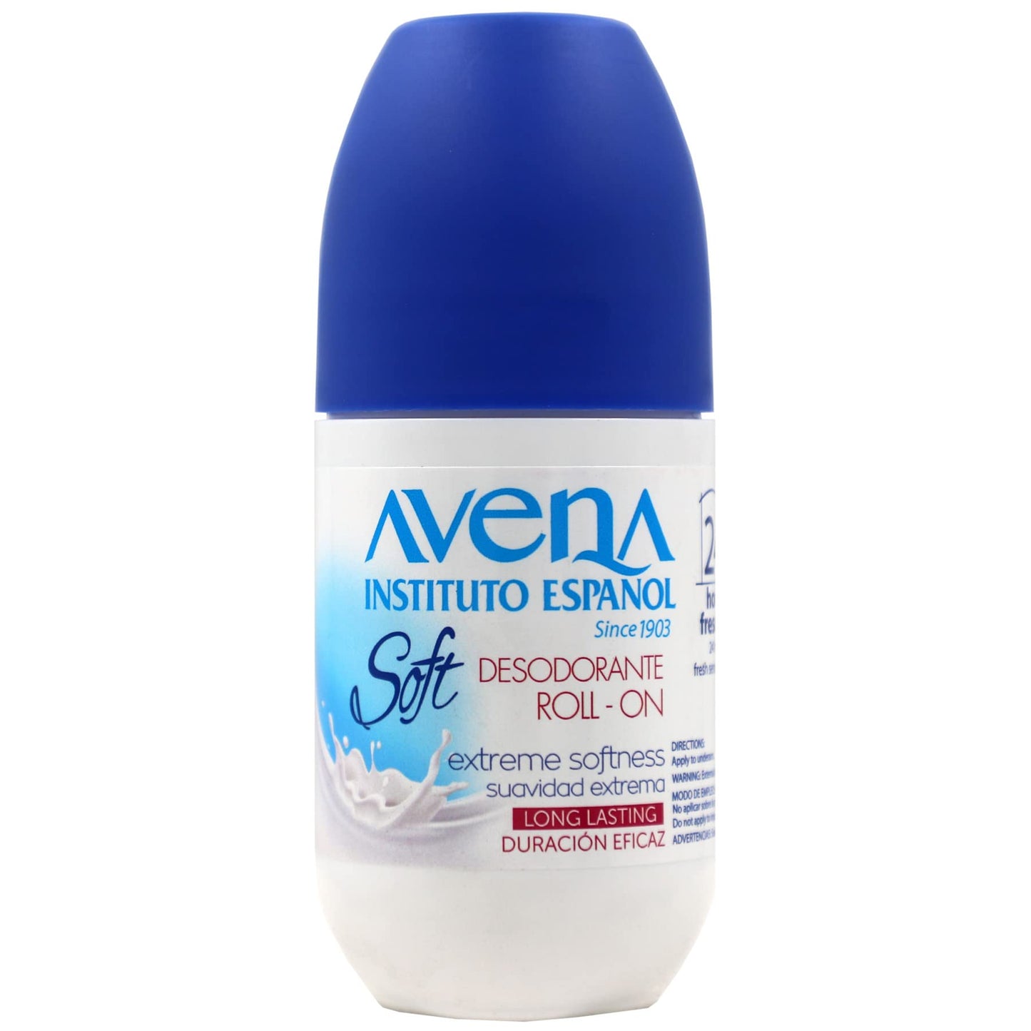 Avena Instituto Espanol Oatmeal Deodorant Roll-On Soft, Extreme Softness, Long-Lasting, Non-Alcohol, 3-Pack of 2.5 Fl Oz Each Beauty and Personal Care Avena Instituto Espanol
