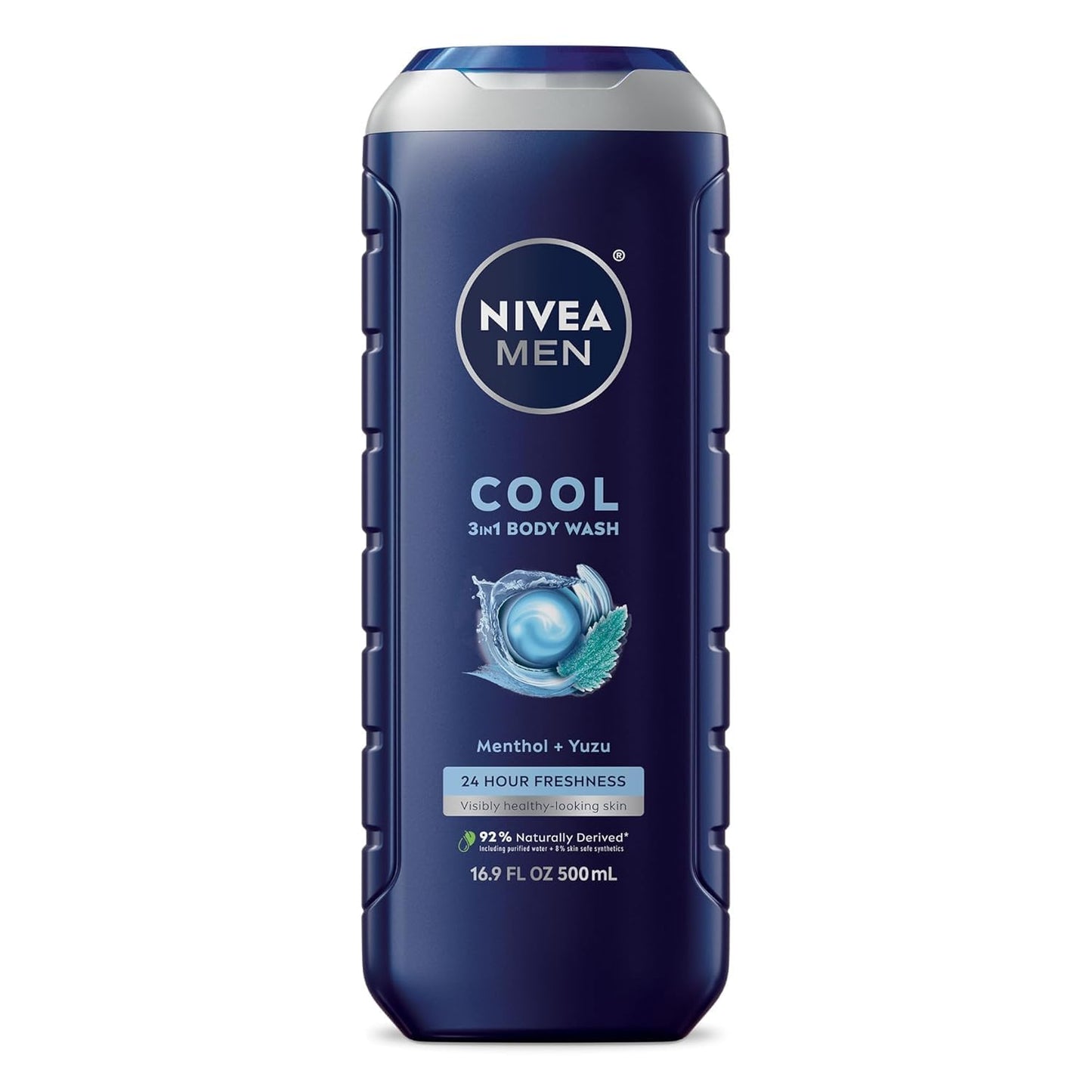 NIVEA FOR MEN Body Wash Cool 16.90 oz (Pack of 8) Beauty & Personal Care NIVEA MEN