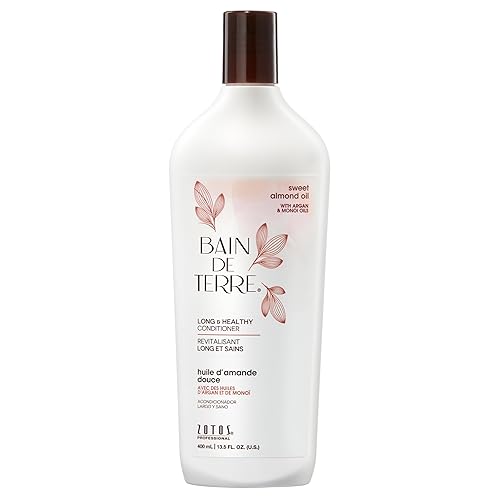 Bain de Terre Sweet Almond Oil Long & Healthy Conditioner, Strength & Protection for Weak, Damaged Hair, with Argan & Monoi Oils, Paraben-Free Beauty & Personal Care Bain de Terre
