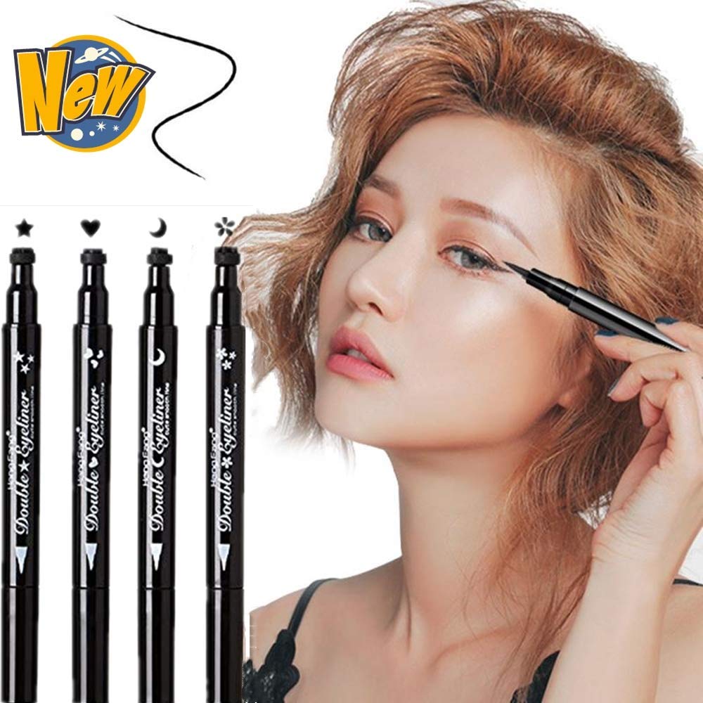 LGSZGDCN Double-headed Eyeliner Stamp Winged,Waterproof and Smudge proof 4 Pens Eyeliner Stamp. Perfect Wing Cat Eye Stamp, Long Lasting Liquid Eye Beauty & Personal Care LGSZGDCN