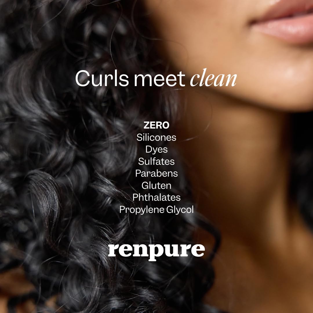 Renpure Castor Oil & Moringa Shampoo and Conditioner Set, Plant-Based*, Curl Enhancing, Moisturized, Manageable & Frizz-Free Curls -Castor & Moringa Beauty & Personal Care RENPURE