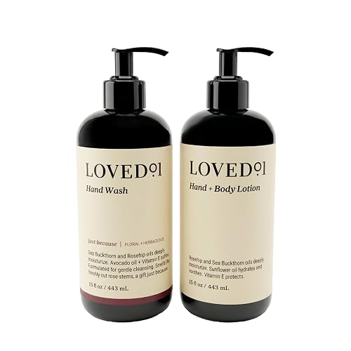 Loved01 Hand Wash & Lotion Set, John Legend Skincare, Oprah's Favorite Things, Floral Scent, Moisturizing Vitamin E, Vegan & Cruelty-Free (15 Oz Beauty & Personal Care Loved01