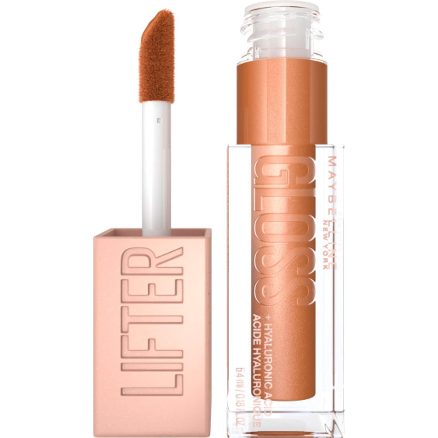 Maybelline Lifter Gloss, Hydrating Lip Gloss with Hyaluronic Acid, High Shine for Plumper Looking Lips, Gold, Warm Neutral, 0.18 Ounce Beauty & Personal Care MAYBELLINE