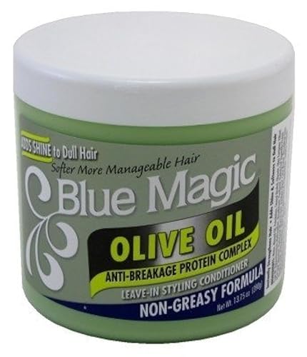 Blue Magic Olive Oil 13.75 Ounce Jar (406.6ml) (2 Pack) Beauty & Personal Care Blue Magic
