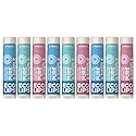 Eco Lips - Pure & Simple Raspberry, Coconut and Vanilla Organic Lip Balm 9-Pack (0.15 oz.) - 100% Natural. 100% Plastic-Free Plant Pod Packaging. Made Beauty & Personal Care Eco Lips